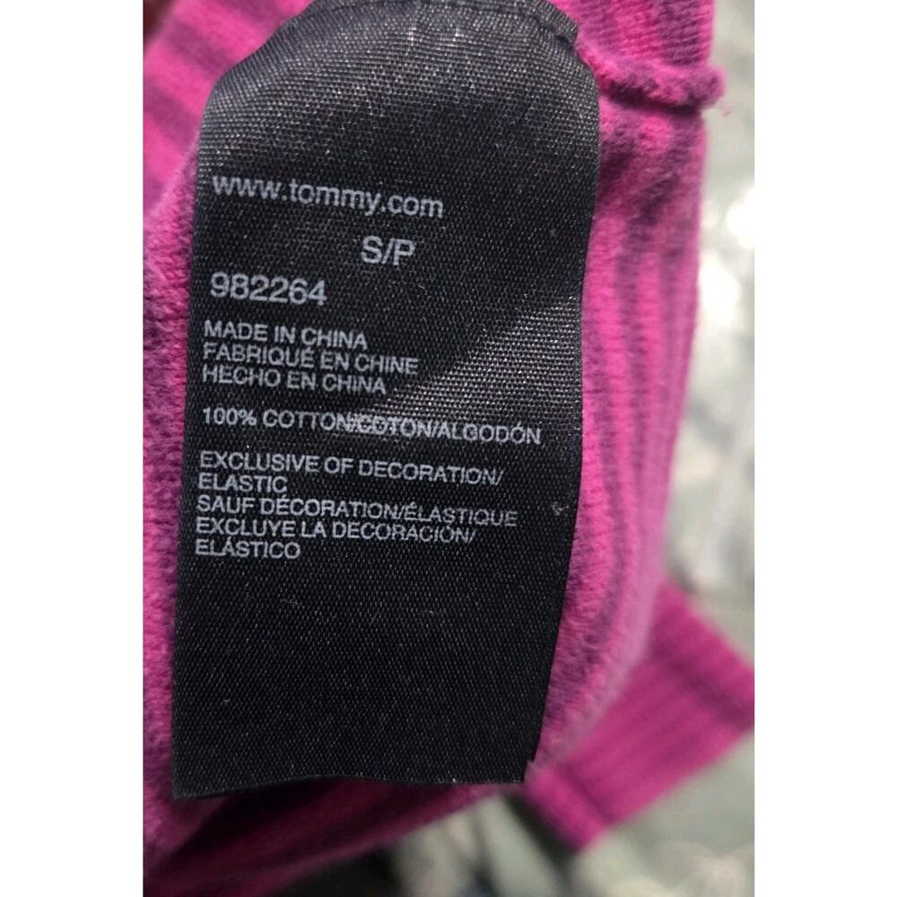 VTG Tommy Hilfiger Women's Pink And Purple Knit Long Sleeve Shirt Size Small - Picture 15 of 15